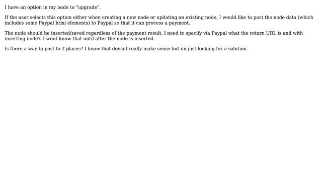 Drupal: How do I post a node to PayPal after node insert/update? смотреть онлайн