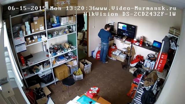 Пример качества записи и угла обзора камеры HIKVISION DS-2CD2432FWD-IW смотреть онлайн