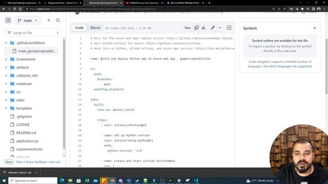 Tutorial 10- Deployment Of ML Application In Azure Cloud Using Github Actions смотреть онлайн