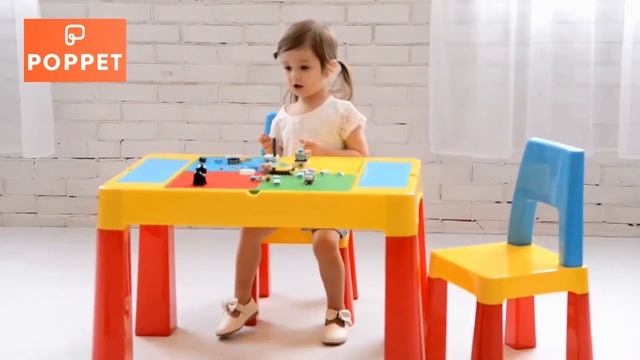 POPPET - Коллекция "Колор" Детский многофункциональный столик и стульчик смотреть онлайн