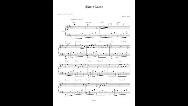 Blame Game - Kanye West (Piano Solo) смотреть онлайн