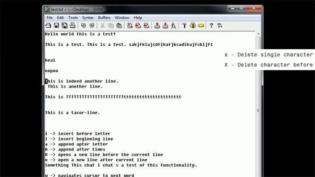 Editing With vim 05 - Deletion смотреть онлайн