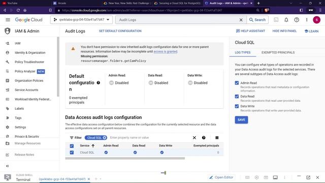 Securing a Cloud SQL for PostgreSQL Instance | TheArcadeGame | #qwiklabs смотреть онлайн