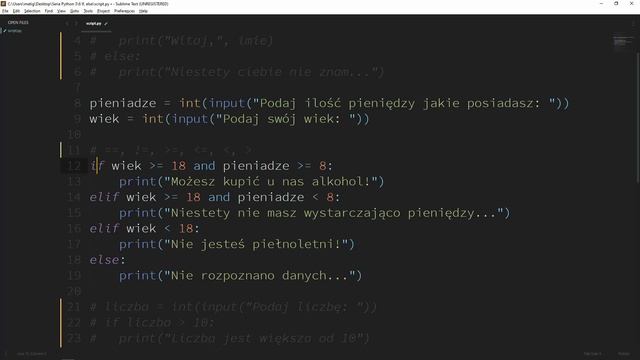 Python od zera - 6 / 12 If, else, elif смотреть онлайн