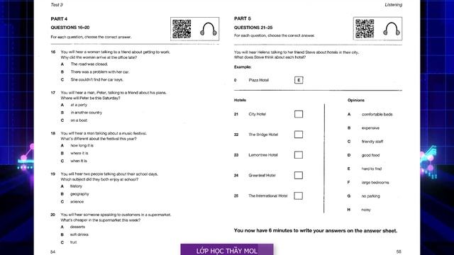 KET - A2 Key 1 Authentic Practice Tests - KET Listening TEST 3 with ANSWER KEY смотреть онлайн