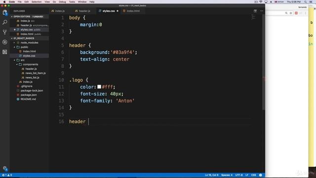 Adding some style in React js смотреть онлайн
