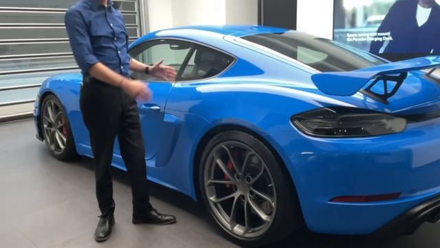 Porsche GT4 in Shark Blue walk around Full Bucket seats, manual transmission #porsche #gt4 #718 смотреть онлайн