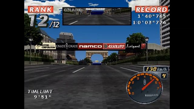 Rage Racer Demo - Beating the Race смотреть онлайн