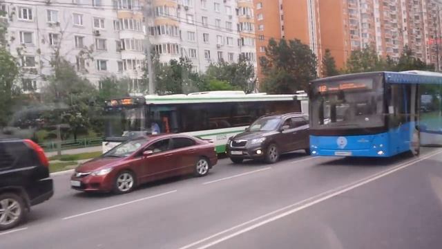 Поездка на автобусе ЛиАЗ-5292.22 № 031394 Маршрут № 350 Москва смотреть онлайн