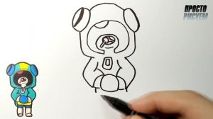 Как нарисовать ЛЕОНА из Brawl Stars, Просто рисуем