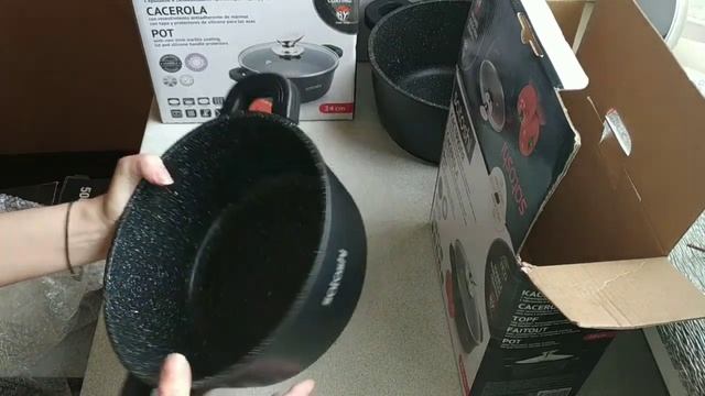Распаковка посылки с AliExpress. Кастрюля с антипригарным покрытием Мрамор. смотреть онлайн