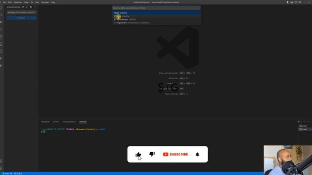 Create a New Git Branch using VS CODE смотреть онлайн