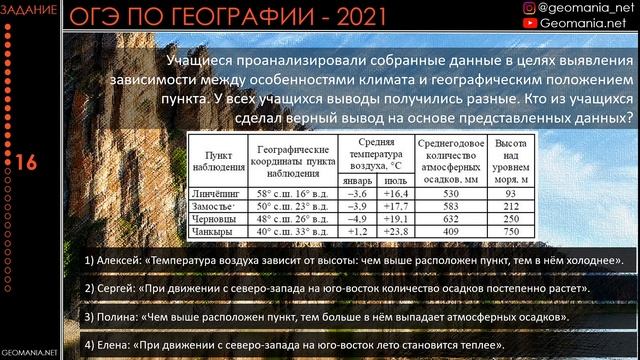 [ОГЭ ПО ГЕОГРАФИИ - 2021] Разбор вариант ОГЭ (ноябрь 2020) смотреть онлайн