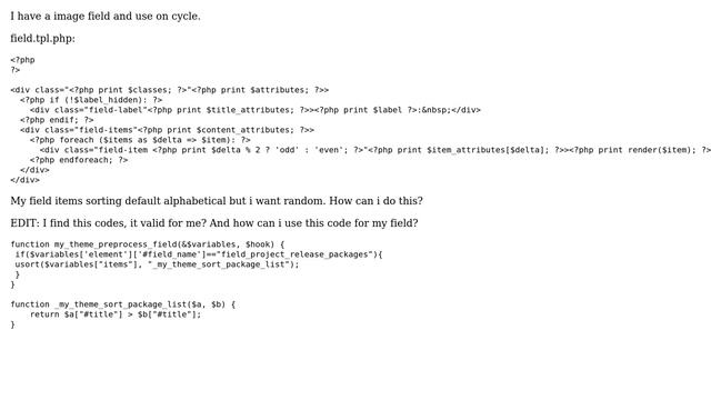 Drupal: Field sort random via PHP смотреть онлайн