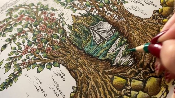 Enchanted Earth - Mini Coloring Series, Spiritual Animal Tree - Melpomeni Chatzipanagiotou #3