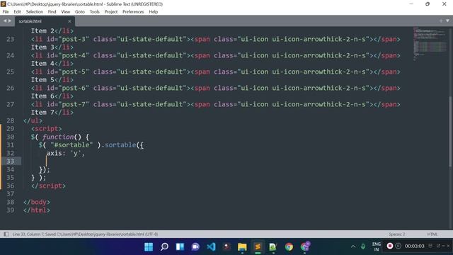 Sort element using jQuery sortable смотреть онлайн