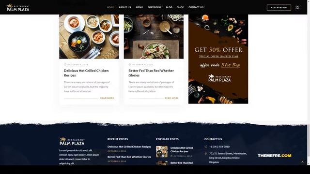 Rola - Restaurant and Cafe WordPress Theme смотреть онлайн