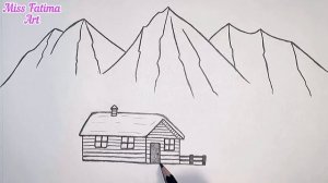 Как нарисовать Зиму легко и просто | Как Нарисовать Зимний Пейзаж Карандашом