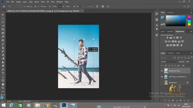Photo Editing with Photoshop CC Tutorial - Background change photo editing (R k Photography) смотреть онлайн