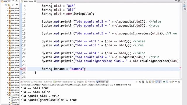 Curso de Java #78: String: equalsIgnoreCase, regionMatches, startsWith, endsWith, compareTo смотреть онлайн