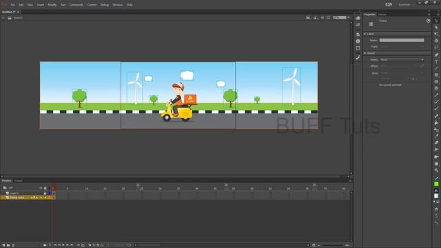 Animating Vector Scene in Adobe Animate CC смотреть онлайн