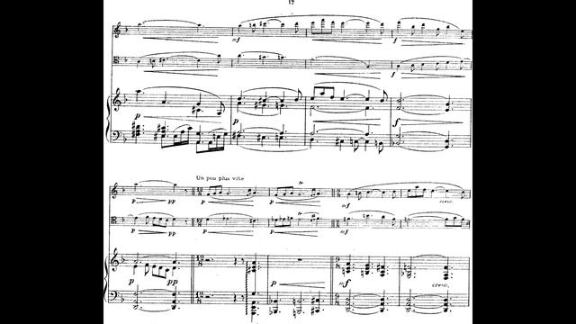 Philippe Gaubert - Trois Aquarelles For Flute, 'Cello & Piano (1921) [Score-Video]