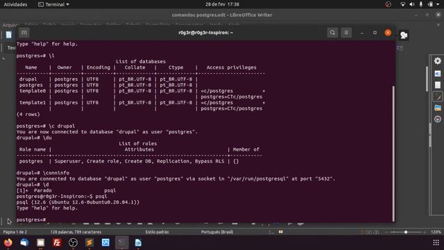 Drupal 25 - Comandos PostgreSQL via Terminal Ubuntu смотреть онлайн