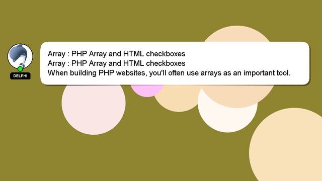 Array : PHP Array and HTML checkboxes смотреть онлайн