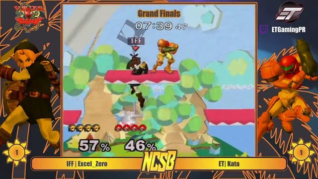 NCSB - Melee - Grand Finals - IFF Excel Zero (Link) VS ET Kata (Samus) смотреть онлайн
