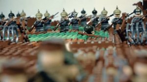 Лего - Штурм крепости Осовец с песней А. Матова 28 панфиловцев