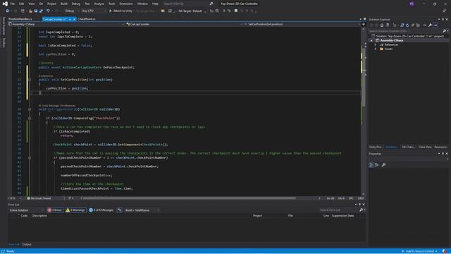 Checkpoints, & laps - How to create a 2D Arcade Style Top Down Car Controller Unity tutorial Part 6 смотреть онлайн