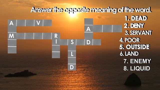 Antonym Crossword Puzzle 02 смотреть онлайн
