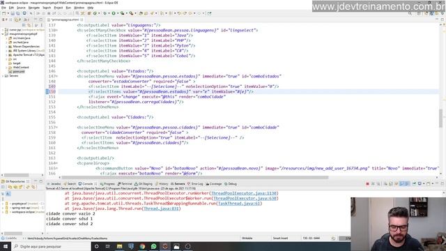 Cannot read property 'length' of null ou Cannot read property 'contentWindow' of null em JSF смотреть онлайн