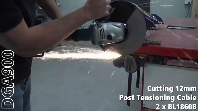 Makita DGA900 Twin 18v LXT Brushless Paddle Switch 230mm Angle Grinder Runtime Test Review смотреть онлайн