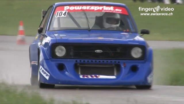 New special Hillclimb Car Ford Escort MK2 RS with STW Mondeo 2.0 V6 engine at Frauenfeld 2014 смотреть онлайн