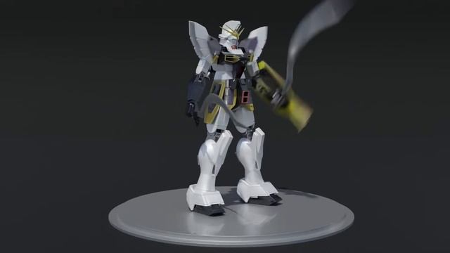 Gundam Sandrock 3D model showcase in blender 3.0 смотреть онлайн
