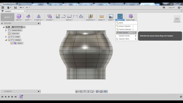 Выделение задних невидимых граней плоскостей и точек в Fusion 360 смотреть онлайн