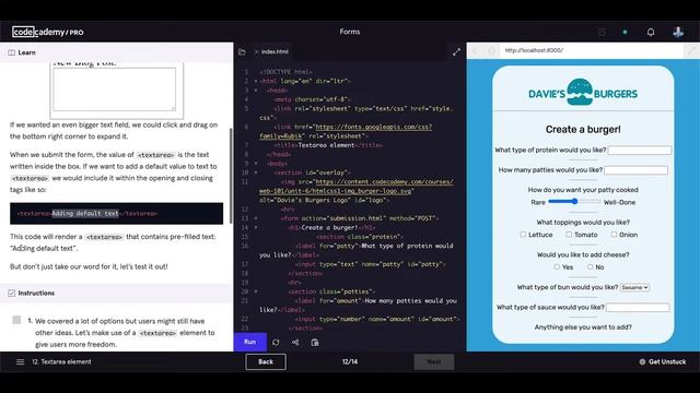 Crushing Codecademy PRO WEB DEVELOPMENT career path Challenge - Textarea element смотреть онлайн