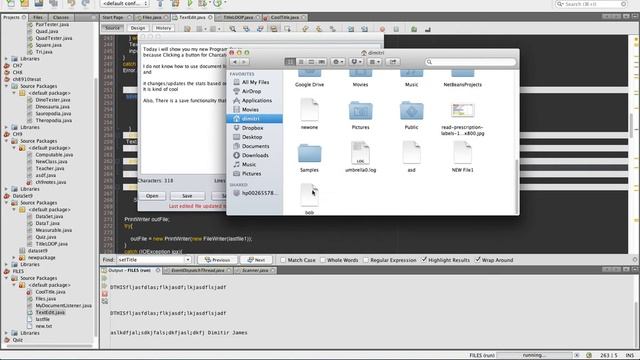 TextEdit CS program in Java demo смотреть онлайн