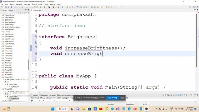 Interface Demo in Java by Prakash Gangumalla | Interface example in Java смотреть онлайн
