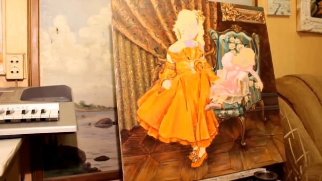 Рисование портрета маслом:portrait on canvas.Kovshova-Vazhenina смотреть онлайн