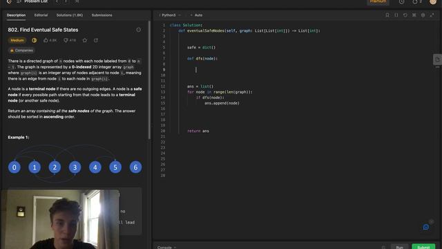 Find Eventual Safe States | # 802 Leetcode | Python3 смотреть онлайн