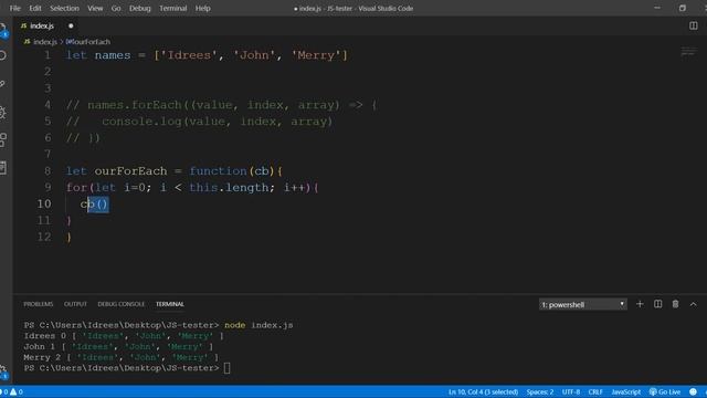 forEach in JS смотреть онлайн