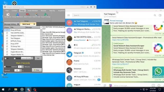 Telegram Marketing Tools 36.0.1-(4) Group Bulk Send Message #telegrambot#telegram#telgramscrape смотреть онлайн