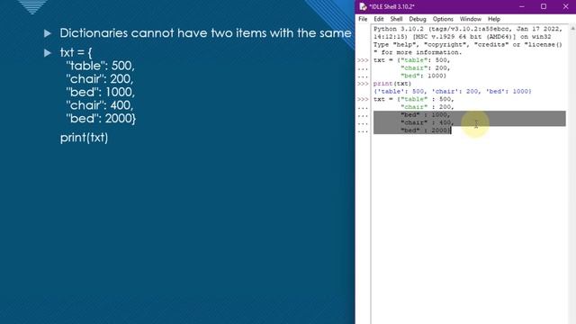 PYTHON - DICTIONARY смотреть онлайн