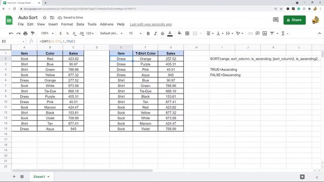 How to Auto Sort Data in Google Sheets смотреть онлайн