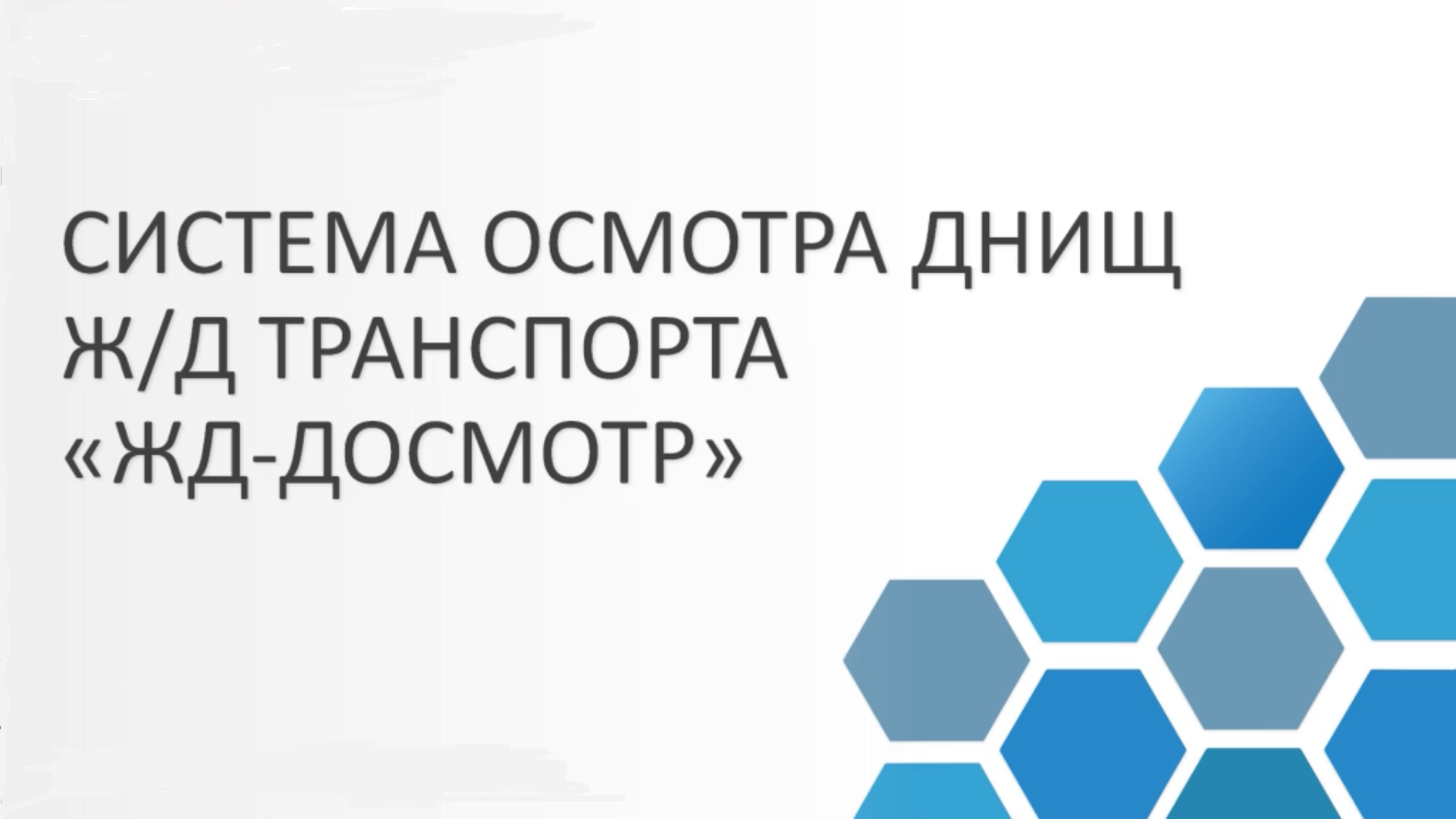 ЖД досмотр от компании АЛГОНТ