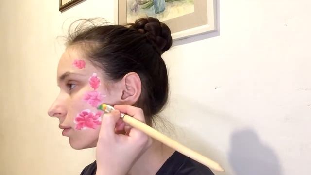 АКВАГРИМ НА МОДЕЛИ | ПЛОСКАЯ КИСТЬ | РОЗОЧКИ смотреть онлайн