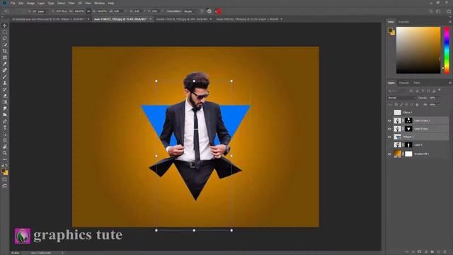 Photoshop Triangle 3D Pop Up Effect With Smudge Tool ?? | Photoshop Tutorial | 3D Photo Effect смотреть онлайн