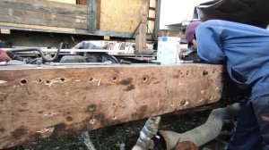 26.Восстановление VOLVO FH12 часть-4. Ремонт рамы. crash recovery volvo fh12.